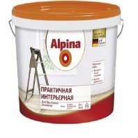 Краска ALPINA 5л Практичная интерьерная белая Беларусь